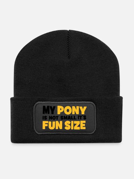 Pony - Beanie recyclé à patch - noir