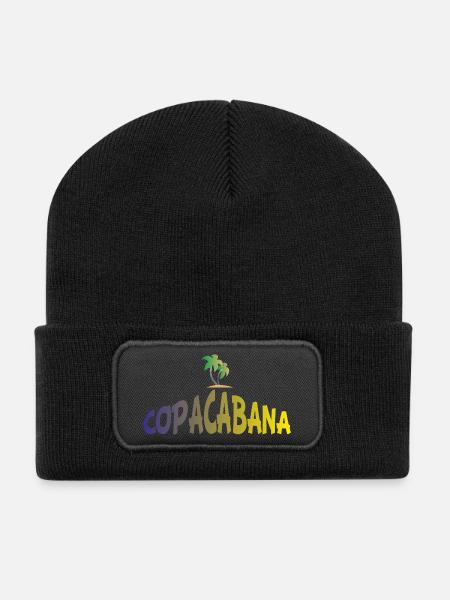 Copacabana - Beanie recyclé à patch - noir