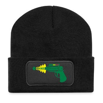 Taser - Recycelte Patch Beanie - Schwarz - Vorne