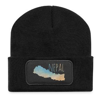 Nepal - Recycelte Patch Beanie - Schwarz - Vorne