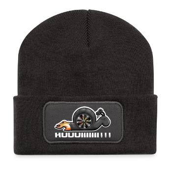 Turbocharger snail Huuiiii - Recycled Patch Beanie - dark grey - Front