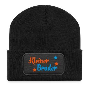 baby - Recycelte Patch Beanie - Schwarz - Vorne