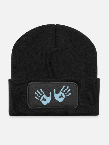 Hands - Hände - Recycelte Patch Beanie - Schwarz