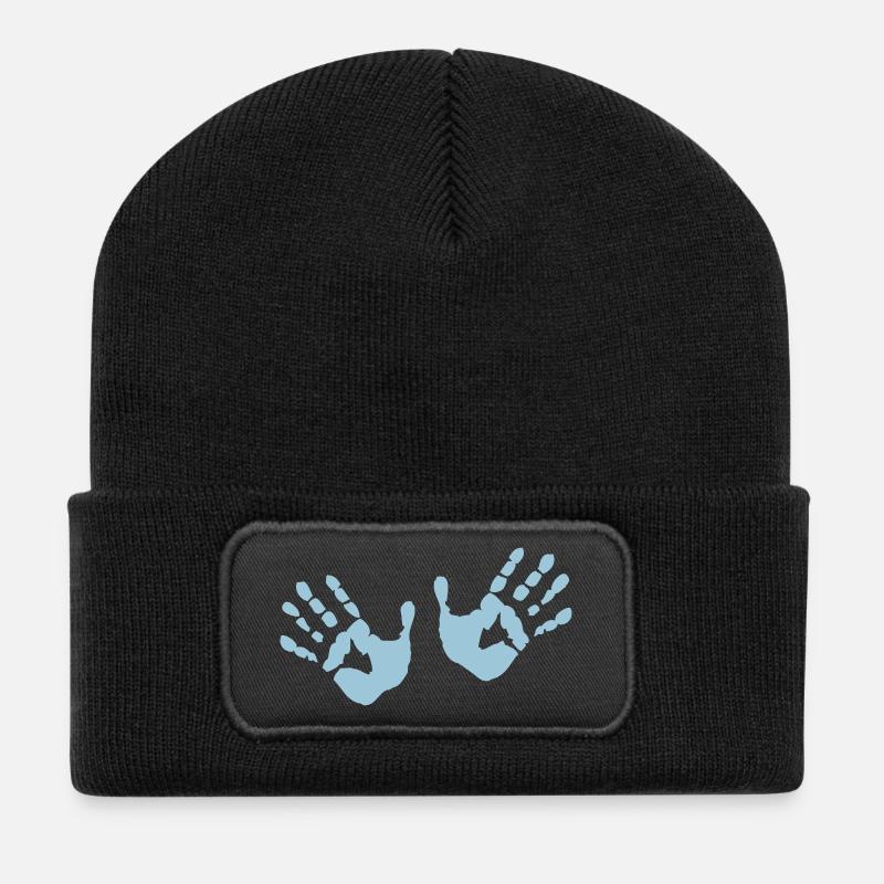 Hands - Hände - Recycelte Patch Beanie - Schwarz