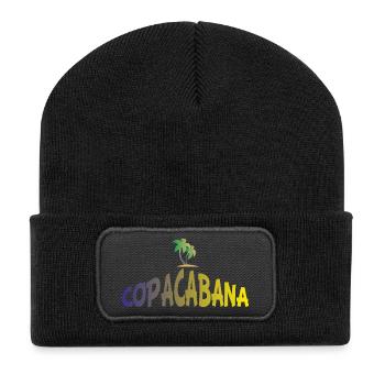 copacabana - Recycelte Patch Beanie - Schwarz - Vorne