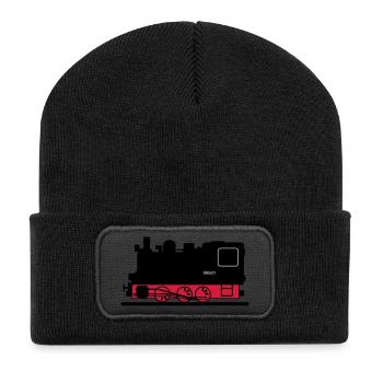 Dampflok - Recycelte Patch Beanie - Schwarz - Vorne