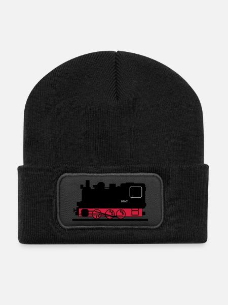 Dampflok - Recycelte Patch Beanie - Schwarz