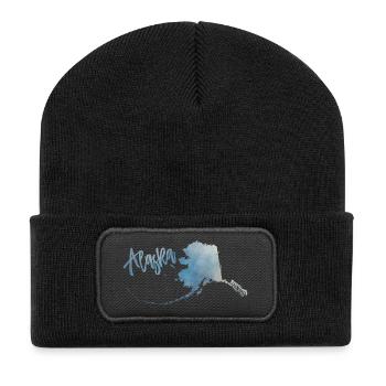 Alaska - Recycelte Patch Beanie - Schwarz - Vorne