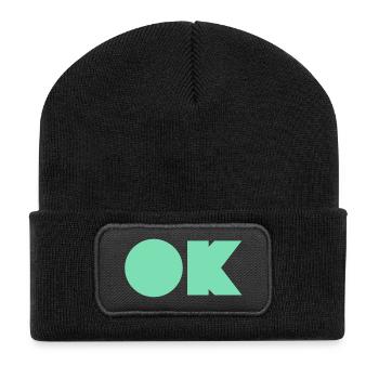 OK KPOP - Recycled Patch Beanie - black - Front