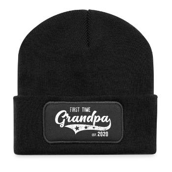 Grandpa 2020 becoming grandfather for the first time - Recycled Patch Beanie - black - Front