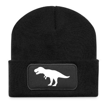 dinosaure - Beanie recyclé à patch - noir - Devant