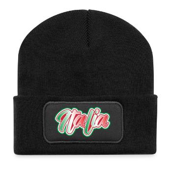 sticker Italy sticker Italy Aufkleber Italien - Recycled Patch Beanie - black - Front