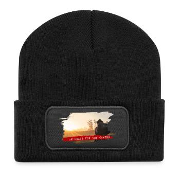 Fou pour le Camino - Beanie recyclé à patch - noir - Devant