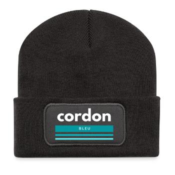 Cordon Bleu Funny Shirt Gift - Recycled Patch Beanie - dark grey - Front