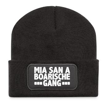 MIA SAN A BOARISCHE GANG - Recycelte Patch Beanie - Dunkelgrau - Vorne