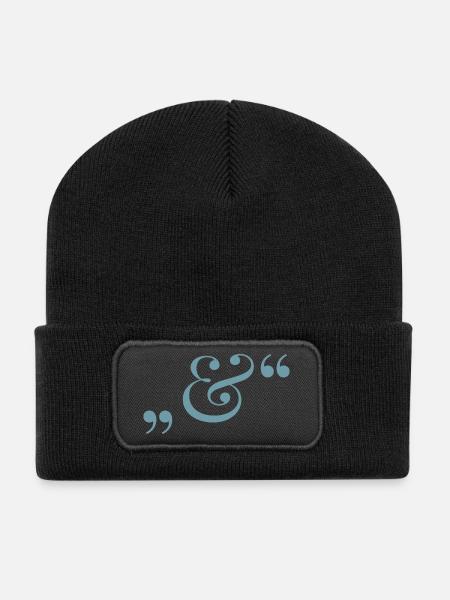 J.H - Recycelte Patch Beanie - Schwarz