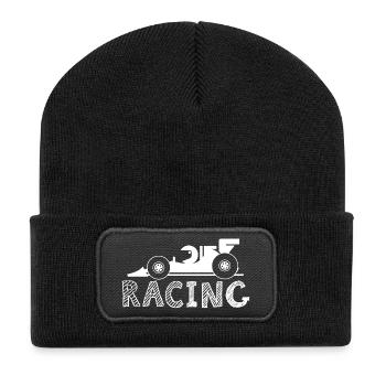 Racing Symbol Formula Formula Kids Comic Racing Car - Recycled Patch Beanie - black - Front