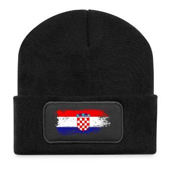 Drapeau de la Croatie - Beanie recyclé à patch - noir - Devant