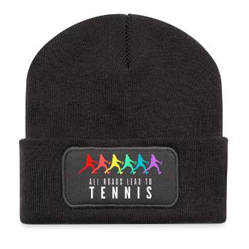 All Roads Lead to Tennis - Beanie recyclé à patch - charbon - Devant