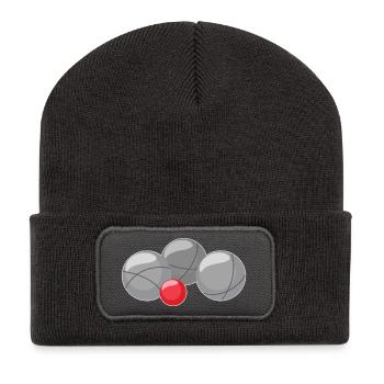 Boules pour pétanque et pétanque - Beanie recyclé à patch - charbon - Devant