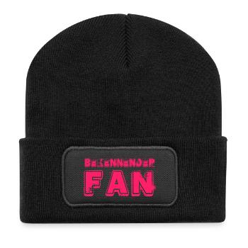 PROFESSING FAN lettering - Recycled Patch Beanie - black - Front