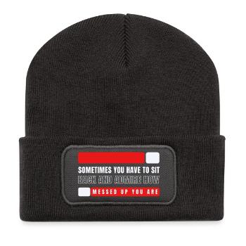 Admire How Messed Up You Are - Recycled Patch Beanie - dark grey - Front