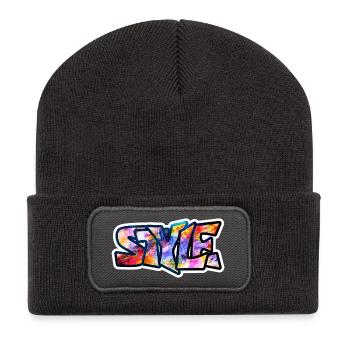 Stylisez votre vie - Beanie recyclé à patch - charbon - Devant