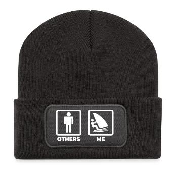 Drôle de planche à voile - Beanie recyclé à patch - charbon - Devant