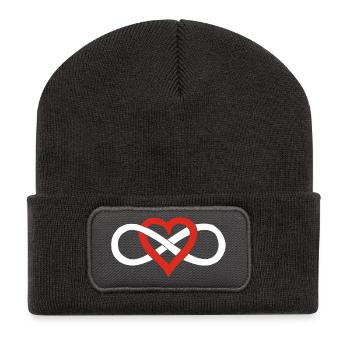 Infinite Love (White) - Recycled Patch Beanie - dark grey - Front