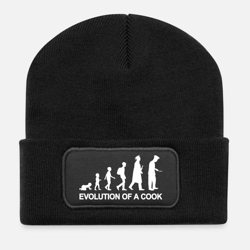 Entwicklung eines Kochs - Recycelte Patch Beanie - Schwarz