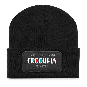 Croquette (dark) - Recycled Patch Beanie - black - Front
