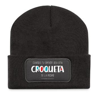 Croquette (dark) - Recycled Patch Beanie - dark grey - Front
