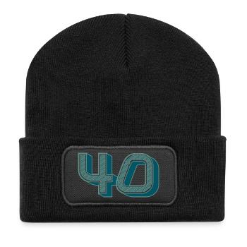 40. 40 ANS. 40e ANNIVERSAIRE. ANNIVERSAIRE 40 ANS. - Beanie recyclé à patch - noir - Devant