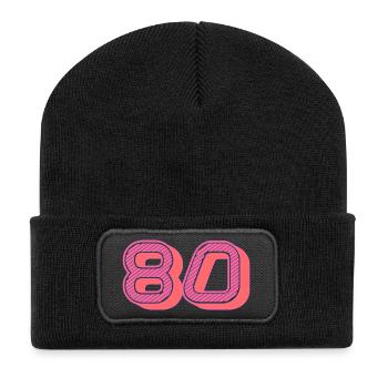 80. 80 YEARS. 80th ANNIVERSARY. 80 YEARS ANNIVERSARY. - Recycled Patch Beanie - black - Front
