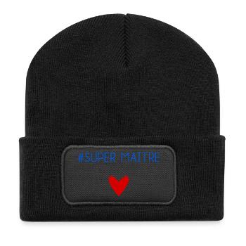 MEISTER. MEISTER. VIELEN DANK. DANKE, MEISTER. MEISTER - Recycelte Patch Beanie - Schwarz - Vorne