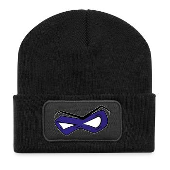 Masque Bleu Intense - Beanie recyclé à patch - noir - Devant