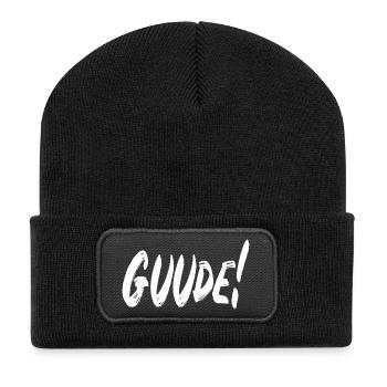 Guude! - Recycelte Patch Beanie - Schwarz - Vorne
