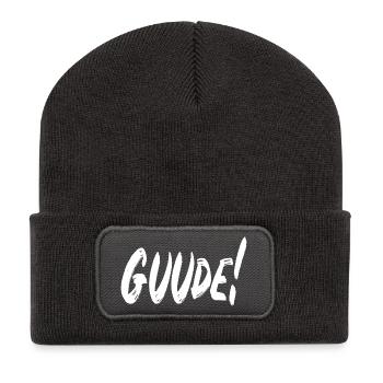 Guude! - Recycelte Patch Beanie - Dunkelgrau - Vorne