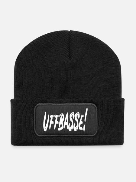 Uffbasse! - Recycelte Patch Beanie - Schwarz