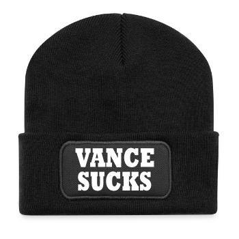 vance sucks - Recycled Patch Beanie - black - Front