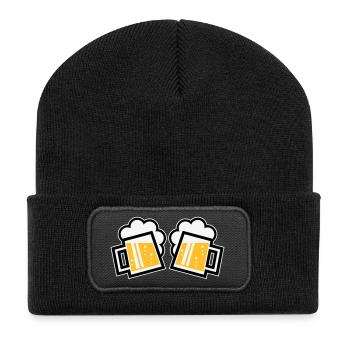 2 Bavarian Beer Mugs To Toast (Ale / 3C) - Recycled Patch Beanie - black - Front