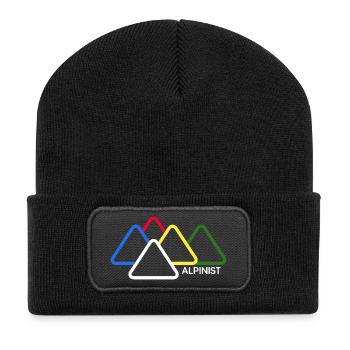 Alpiniste Alpiniste Commerce Escalade Bergfex Montagnes - Beanie recyclé à patch - noir - Devant