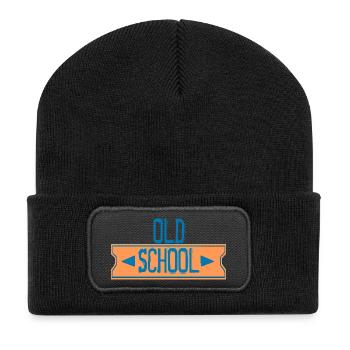 Alte Schule - Recycelte Patch Beanie - Schwarz - Vorne