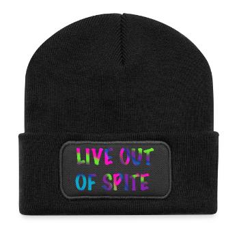 Live Out of Spite - Recycled Patch Beanie - black - Front