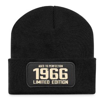 1966 Limited edition 1966 Birthday 1966 Retro - Recycled Patch Beanie - black - Front
