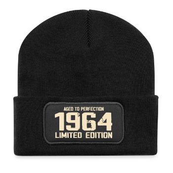 1964 Limited edition 1964 Birthday 1964 Retro - Recycled Patch Beanie - black - Front