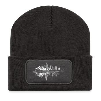 Sidney Skyline - Recycled Patch Beanie - dark grey - Front