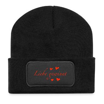 Love wins - Recycled Patch Beanie - black - Front