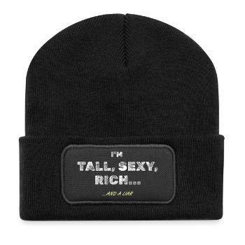 Grande, sexy et riche... sûr - Beanie recyclé à patch - noir - Devant