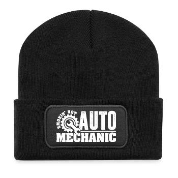 Auto Mechanic Smokin Hot Auto Mechanic - Recycled Patch Beanie - black - Front